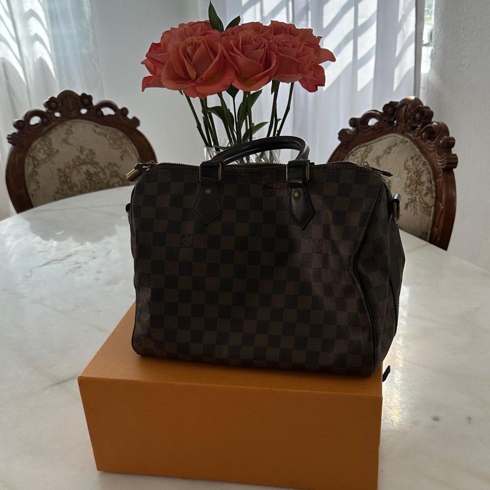 Checkered Brown Men's Bag
